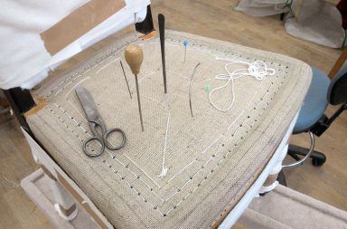 Polsterwerkzeug auf einem Formpolster