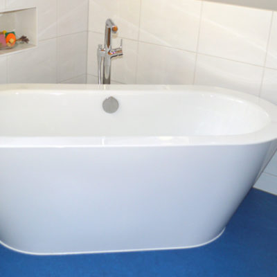 Linoleum Verlegung im Bad