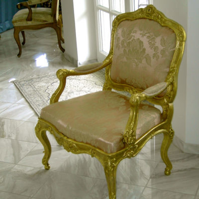 Polsterung antiker Sessel Arbeitsprobe