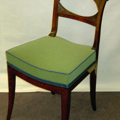 Polsterung antiker Stuhl Arbeitsprobe