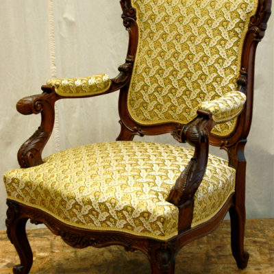 Polsterung antiker Sessel Arbeitsprobe