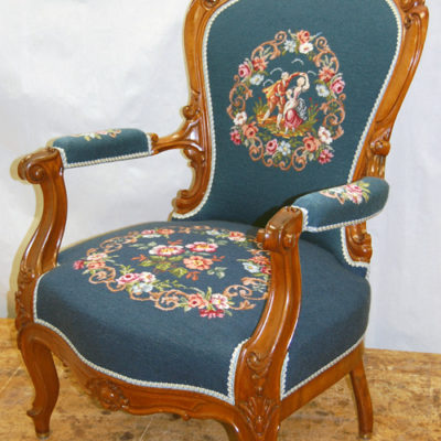 Polsterung antiker Sessel Arbeitsprobe