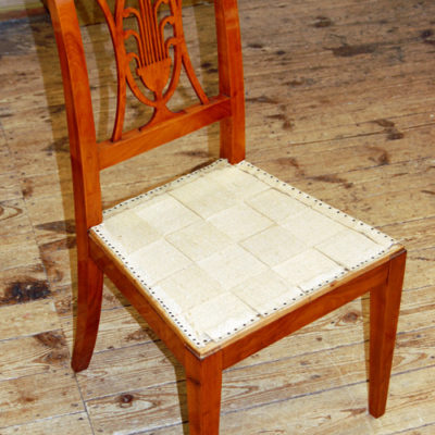 Polsterung Biedermeierstuhl Dokumentation 1