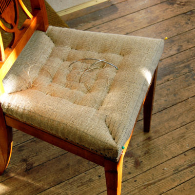 Polsterung Biedermeierstuhl Dokumentation 4