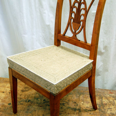 Polsterung Biedermeierstuhl Dokumentation 5