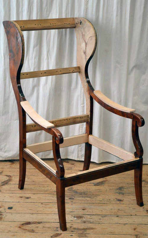 Biedermeier Ohrensessel 1860