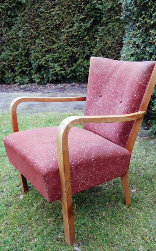 Leichter Kaminsessel um 1950