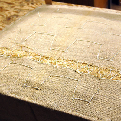 Restaurierung Chesterfield Sessel freistehende Federkante