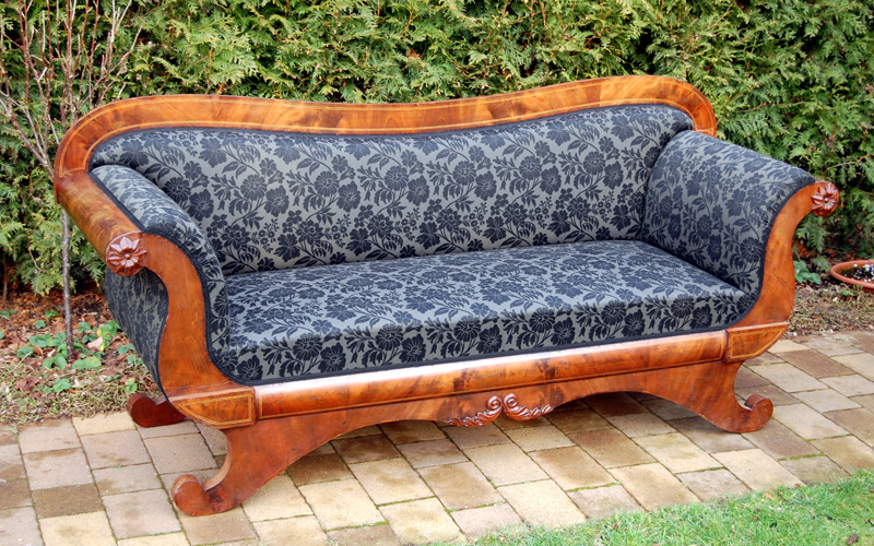 Polster Restaurierung Biedermeier Sofa Schritt 11