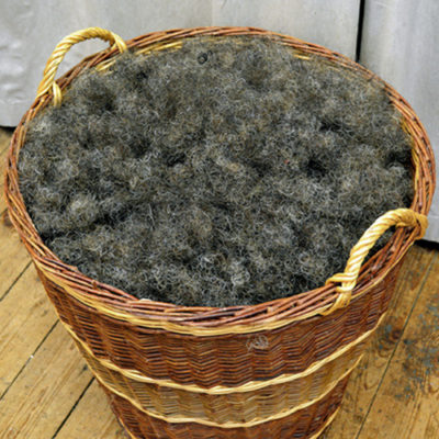 Rosshaar vorbereitet für die Polsterung